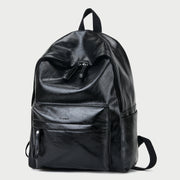 Smart casual marble-effect PU leather backpack