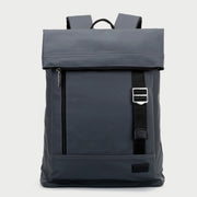 Zip buckle strap flap top unisex nylon backpack