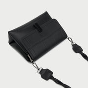 Twist handle croc-effect PU leather shoulder bag