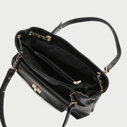 Envelope style front pocket PU leather shoulder bag
