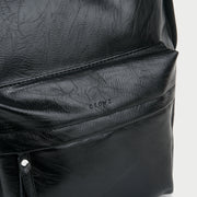 Smart casual marble-effect PU leather backpack