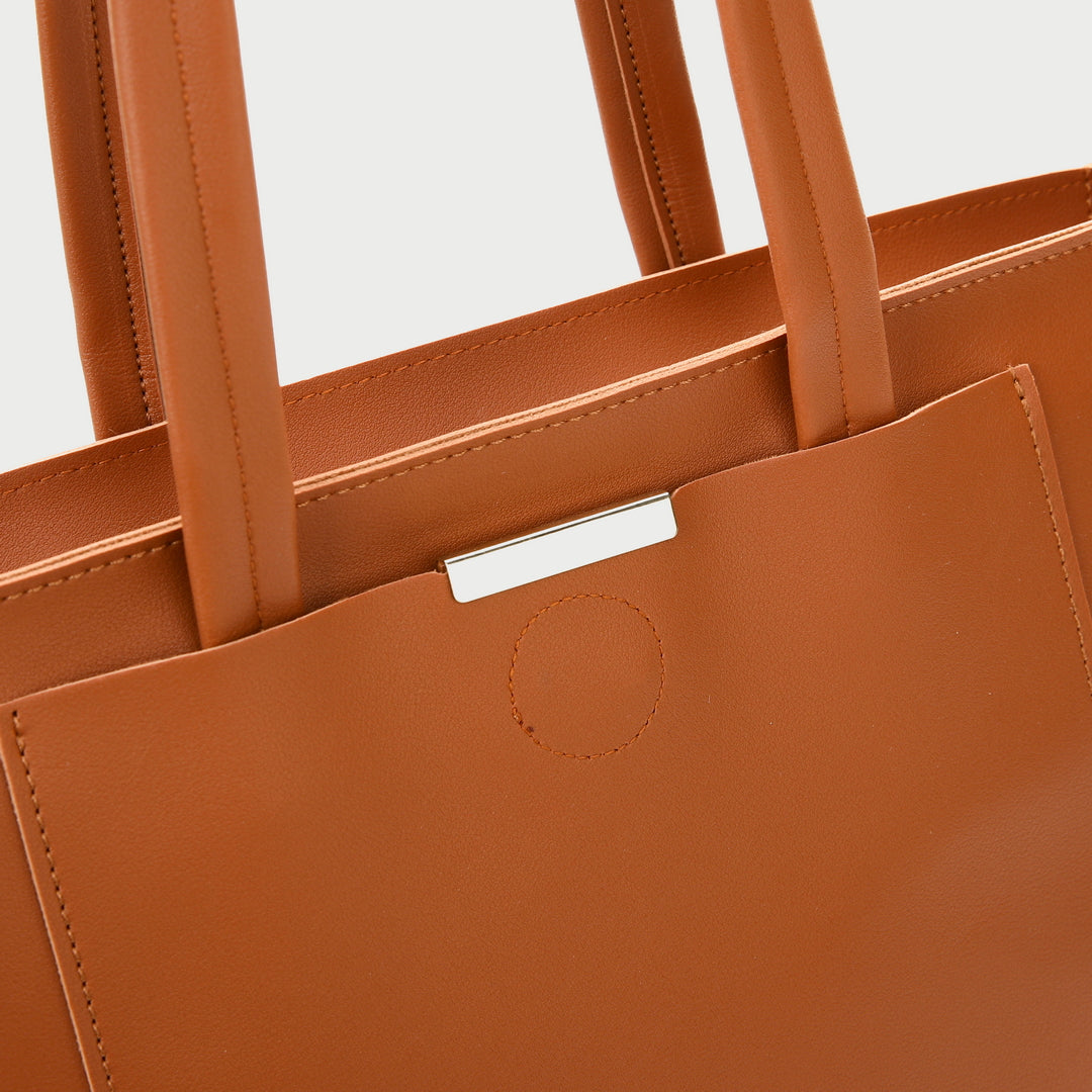 Timeless roomy 2-in-1 PU leather tote bag