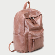 Smart casual marble-effect PU leather backpack