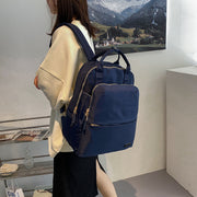 Top handle zip compartment minimalistic unisex nylon backpack