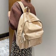Smart casual marble-effect PU leather backpack
