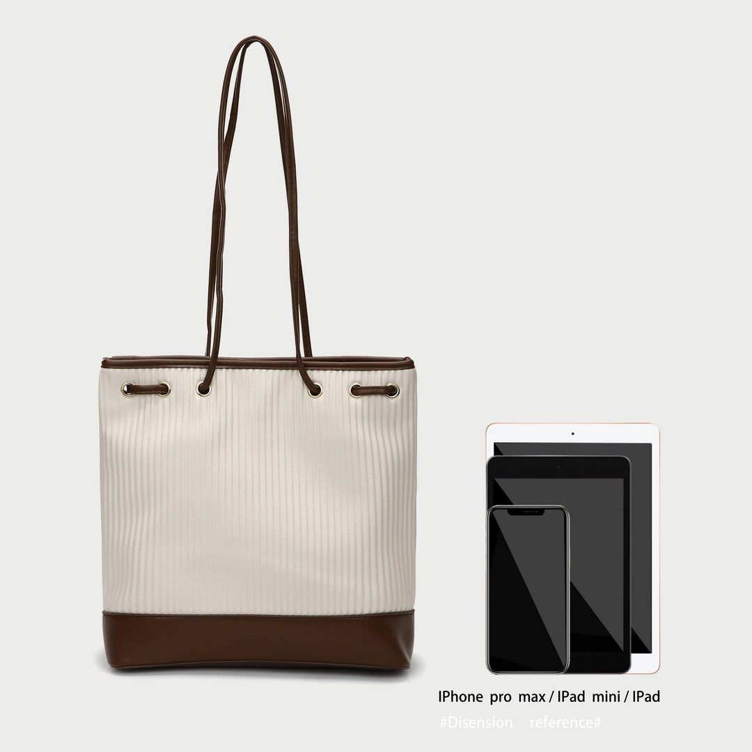 Eyelet strap detail tactile pleated PU leather shoulder bag