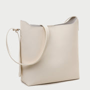 Minimalistic front pocket streamlined 2-in-1 PU leather bucket bag
