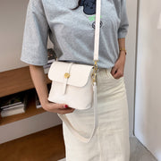 Retro studded flap chained strap PU leather crossbody bag