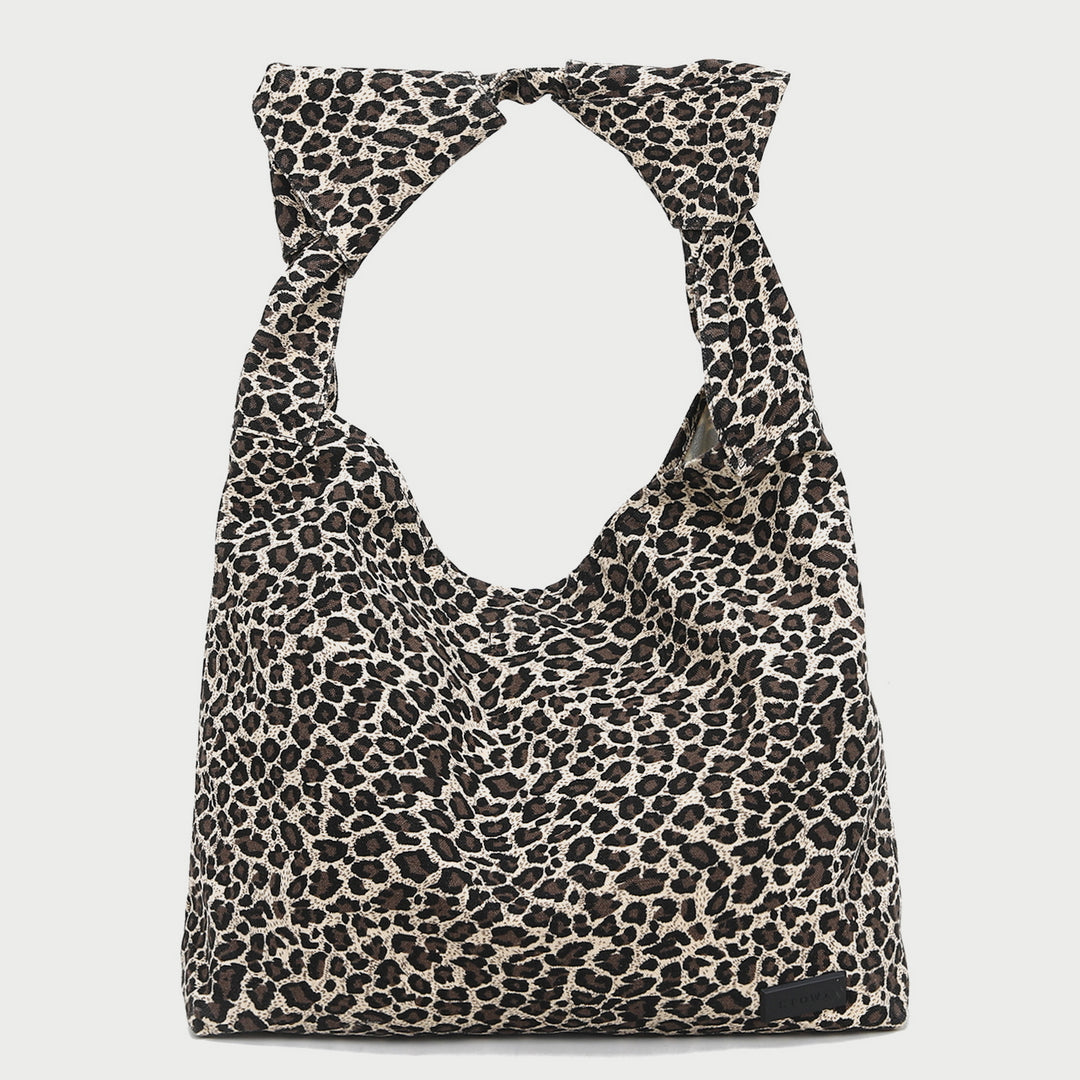 Wild animal print casual canvas shoulder bag