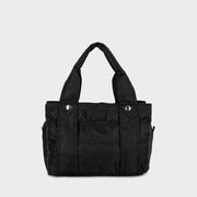 Multiple compartment lightweight quilted nylon handbag (Small)