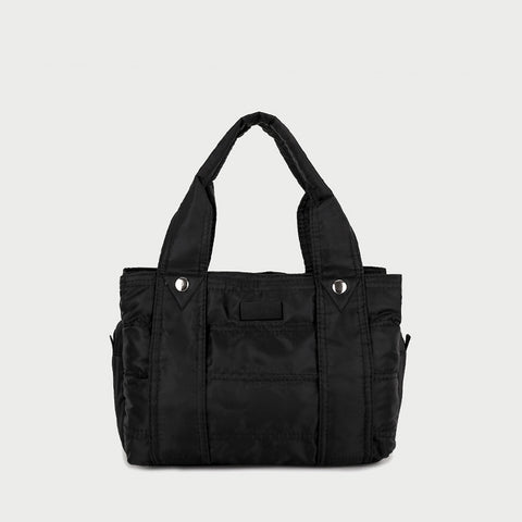 Multiple compartment lightweight quilted nylon handbag (Small)