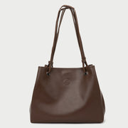 Roomy soft PU leather shoulder bag (2-in-1 style)