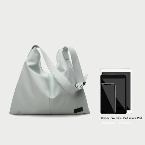 Minimalistic casual style soft PU leather hobo bag
