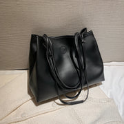Roomy soft PU leather shoulder bag (2-in-1 style)