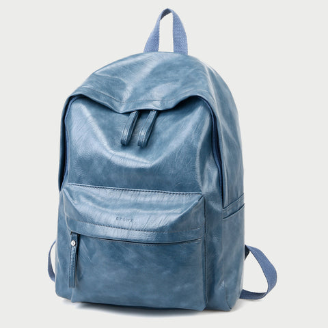 Smart casual marble-effect PU leather backpack