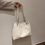 Roomy soft PU leather shoulder bag (2-in-1 style)