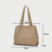Minimalistic buckle detail strap PU leather tote bag