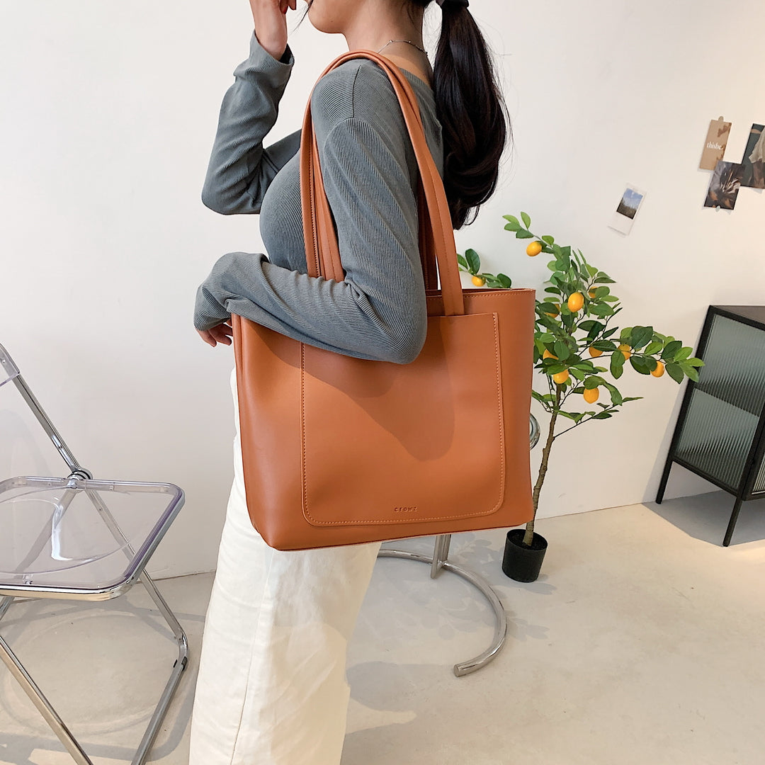 Timeless roomy 2-in-1 PU leather tote bag