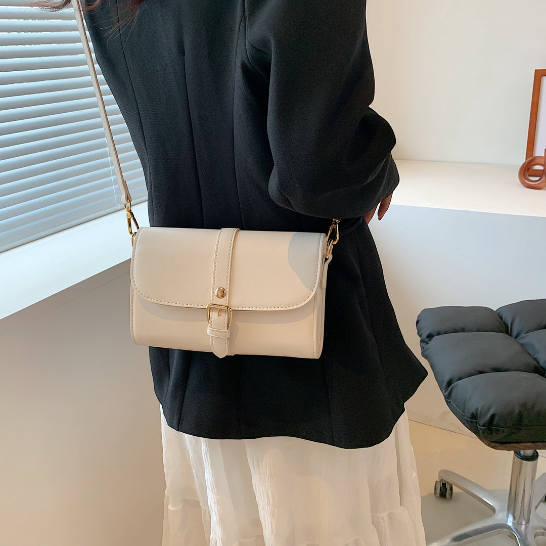 Retro buckle strap flap style PU leather crossbody bag