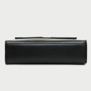 Square metal detail flap style chain strap PU Leather bag
