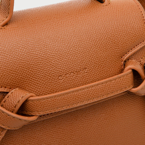Knotted belt flap design PU leather crossbody bag