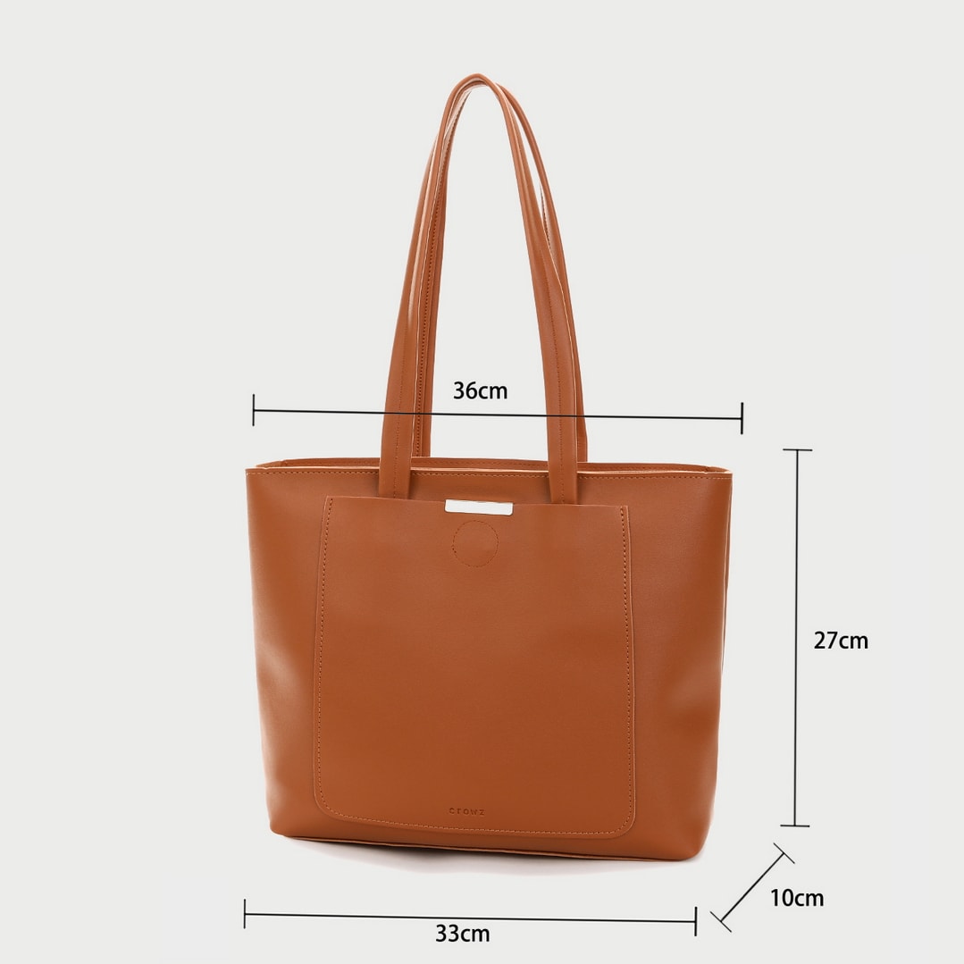 Timeless roomy 2-in-1 PU leather tote bag