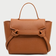 Knotted belt flap design PU leather crossbody bag