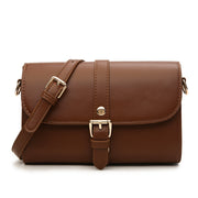 Retro buckle strap flap style PU leather crossbody bag
