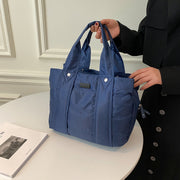 Multiple compartment lightweight quilted nylon handbag (Medium)