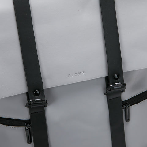 bucket strap and zip detail unisex PU leather backpack