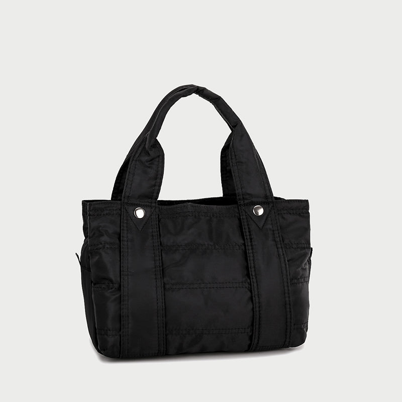 Multiple compartment lightweight quilted nylon handbag (Small)