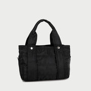 Multiple compartment lightweight quilted nylon handbag (Small)
