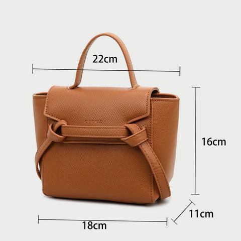 Knotted belt flap design PU leather crossbody bag