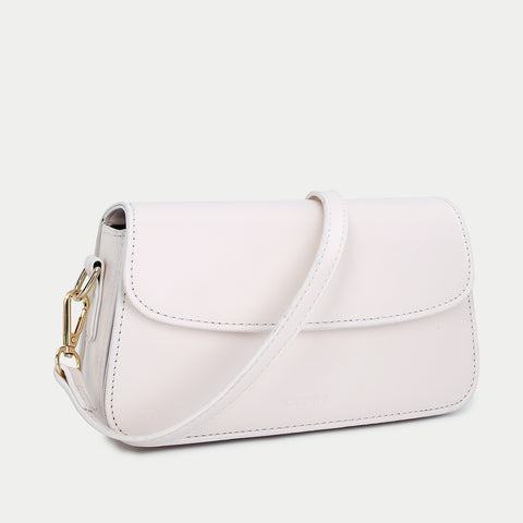 Minimalistic flap-style PU leather shoulder bag (With an extra strap)