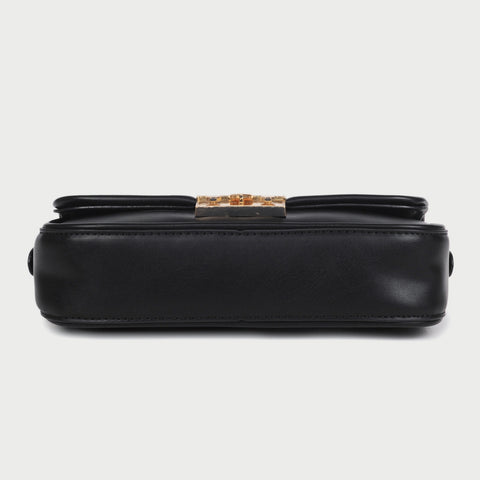 Elegant braided strap PU leather crossbody bag