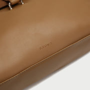 Suede-effect flap style PU leather tote bag