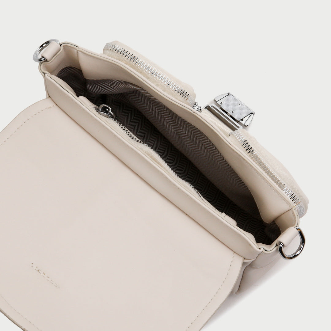 Metal buckle strap mini pouch accessory PU leather crossbody bag