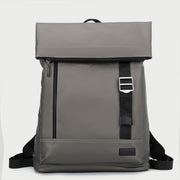 Zip buckle strap flap top unisex nylon backpack