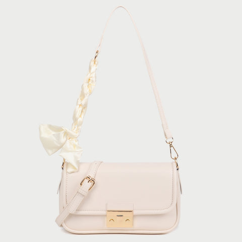 Elegant braided strap PU leather crossbody bag