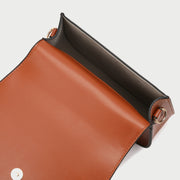 Minimalistic flap-style PU leather crossbody bag (With an optional strap)