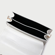 Zip strap glitter PU leather crossbody bag