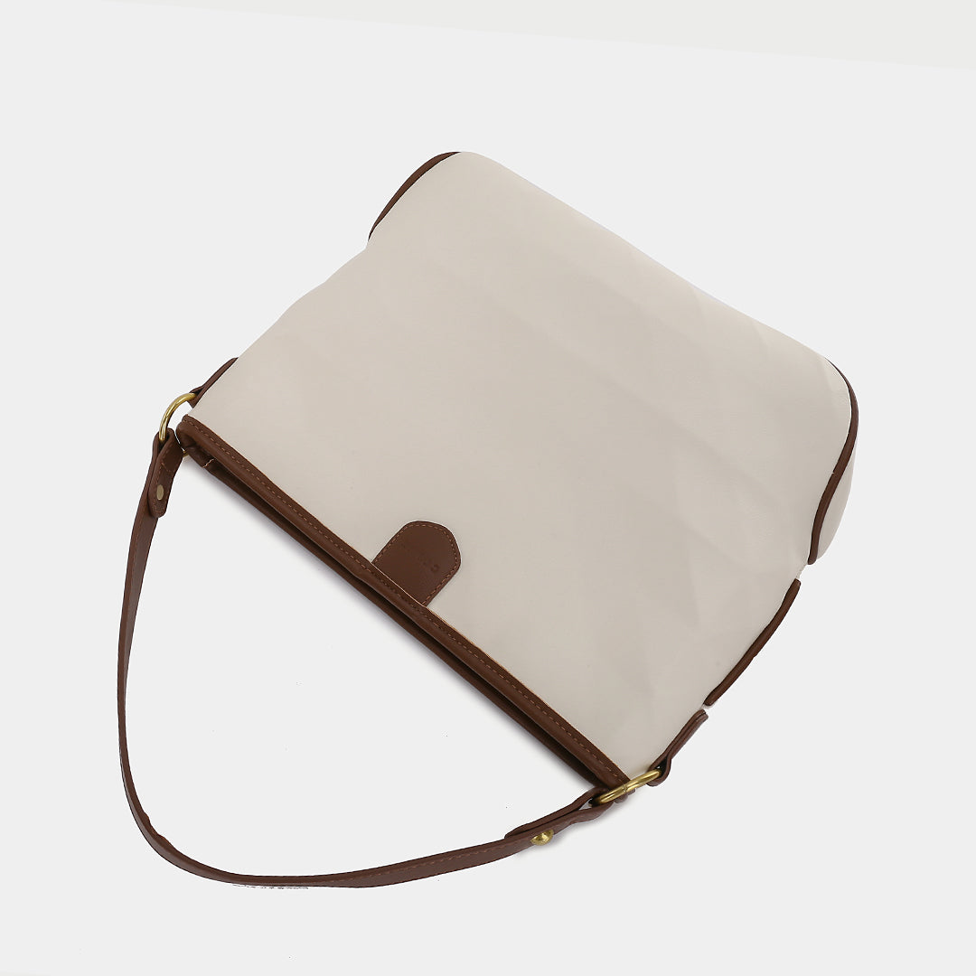 Diamond geometric effect PU leather tote bag