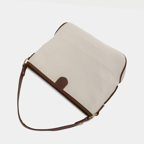 Diamond geometric effect PU leather tote bag