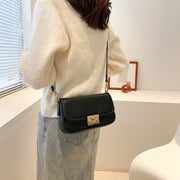 Elegant braided strap PU leather crossbody bag