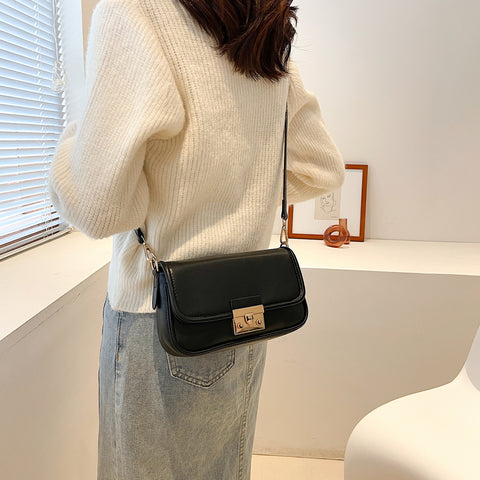 Elegant braided strap PU leather crossbody bag