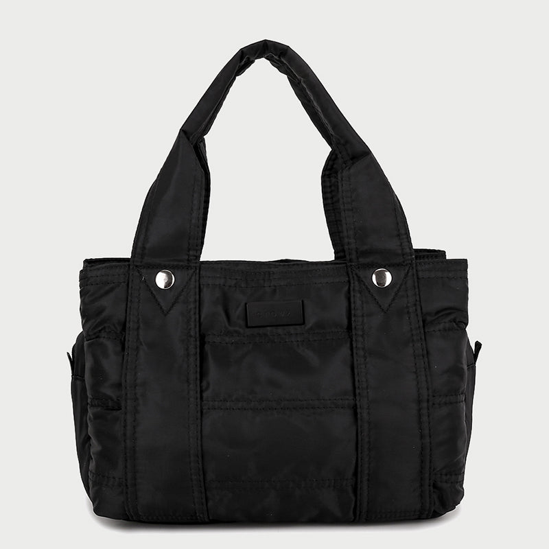 Multiple compartment lightweight quilted nylon handbag (Large)