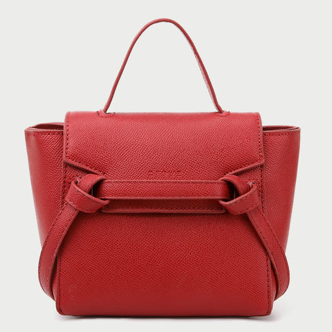 Knotted belt flap design PU leather crossbody bag