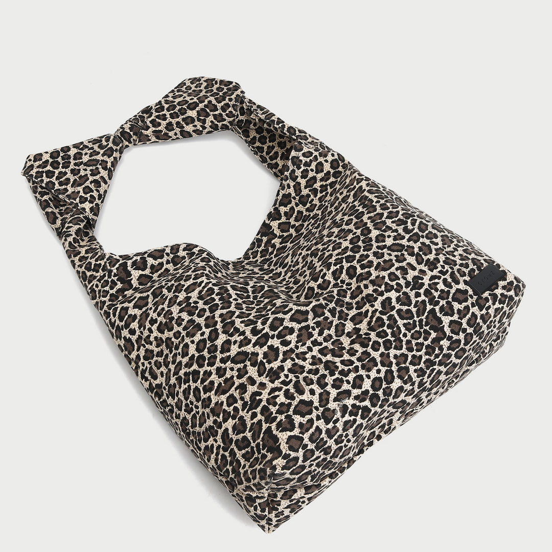 Wild animal print casual canvas shoulder bag