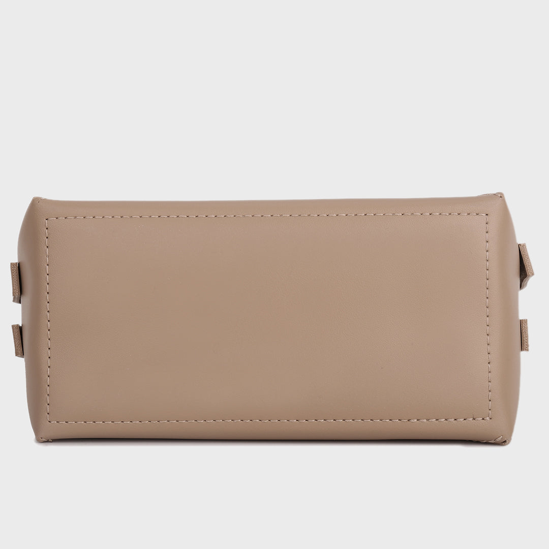 Double-strap detail shoulder strap PU leather bucket bag (2-in-1)