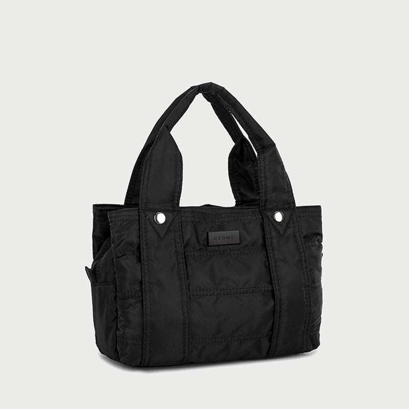 Multiple compartment lightweight quilted nylon handbag (Small)